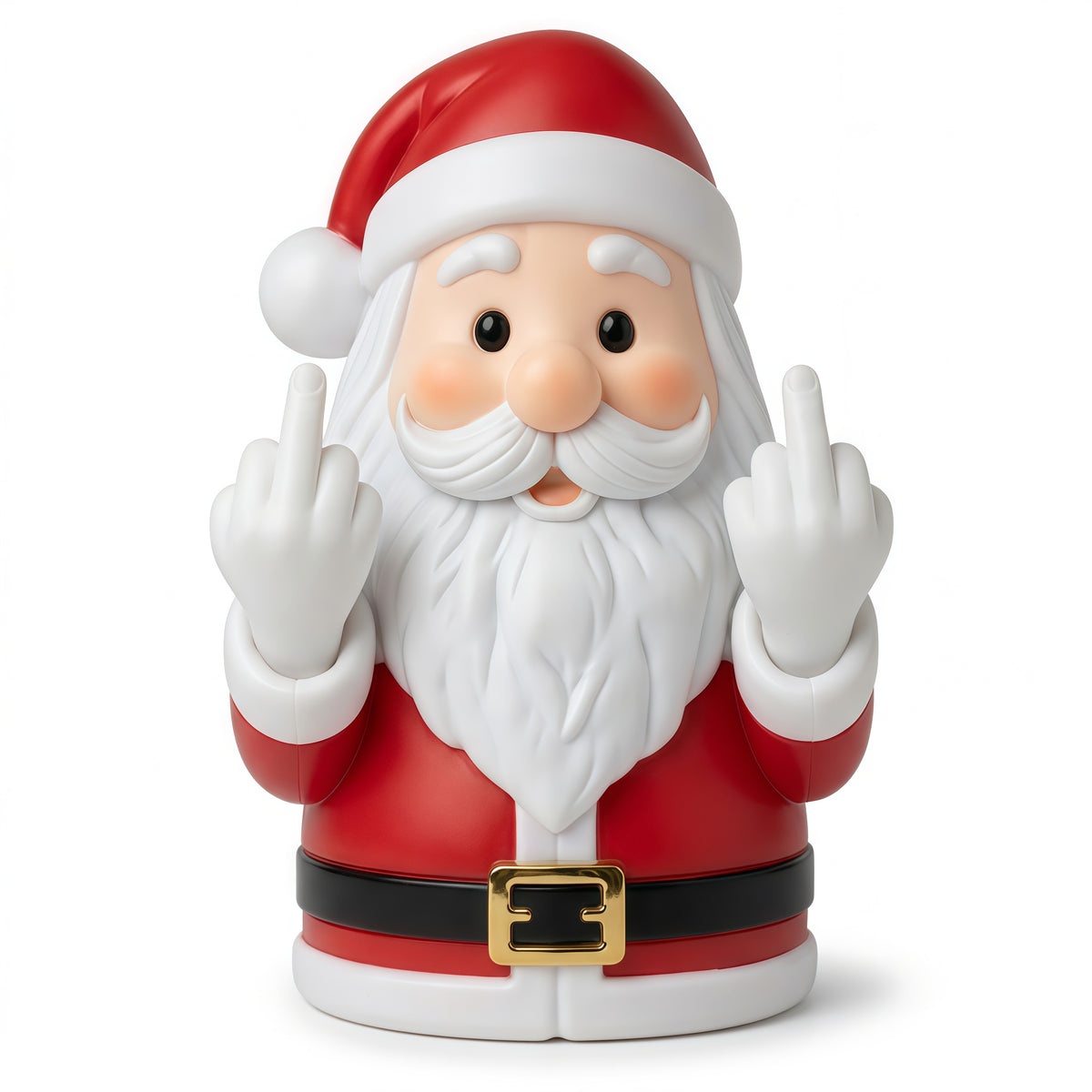 Glowing Middle Finger Santa Wall Light